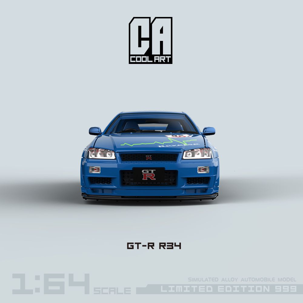 [Preorder] COOL ART 1:64 Nissan Skyline GT-R R34 -Blue (2 variant)