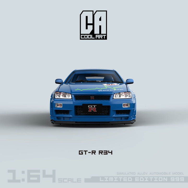 [Preorder] COOL ART 1:64 Nissan Skyline GT-R R34 -Blue (2 variant)