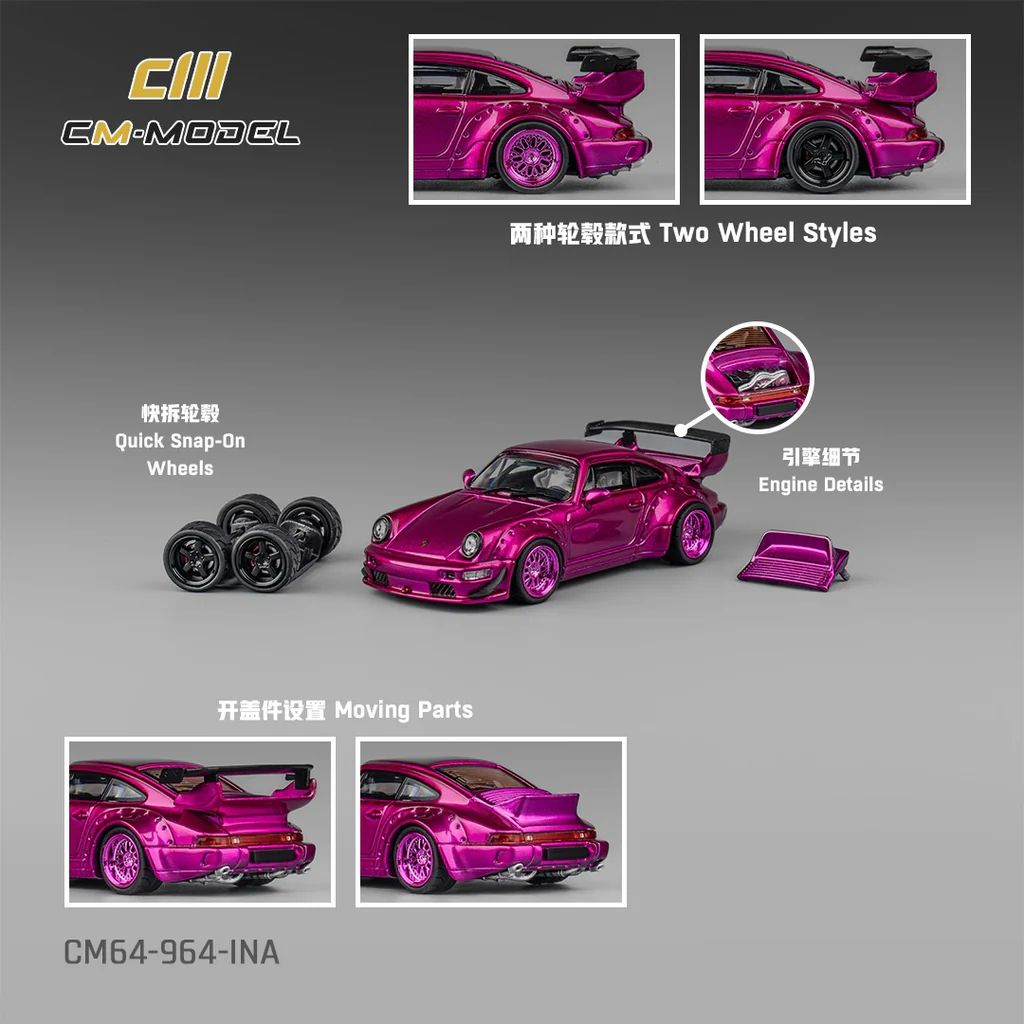 CM Model 1:64 Porsche 964 Metallic Purple (Indonesia Exclusive)