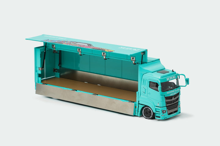 [Preorder] GCD 1:64 Mitsubishi Fuso Super Great Transport LBWK Blue Truck KS-073-425