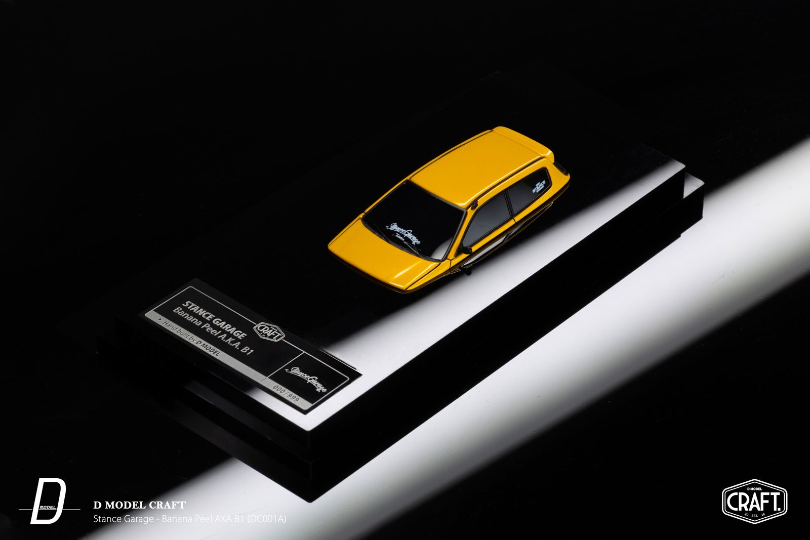 D MODEL CRAFT 1:64 Stance Garage - Banana Peel AKA B1 YELLOW Resin