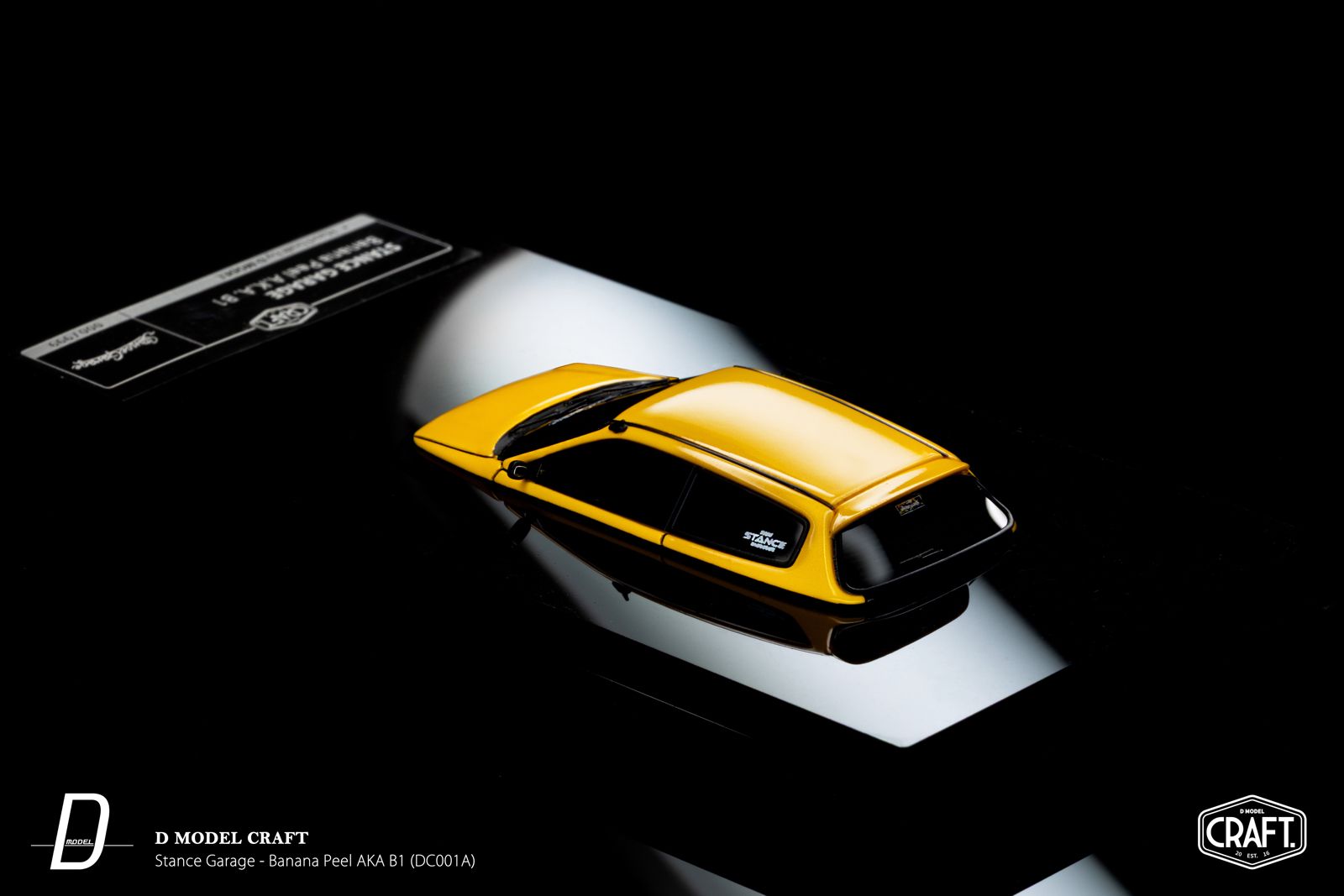 D MODEL CRAFT 1:64 Stance Garage - Banana Peel AKA B1 YELLOW Resin