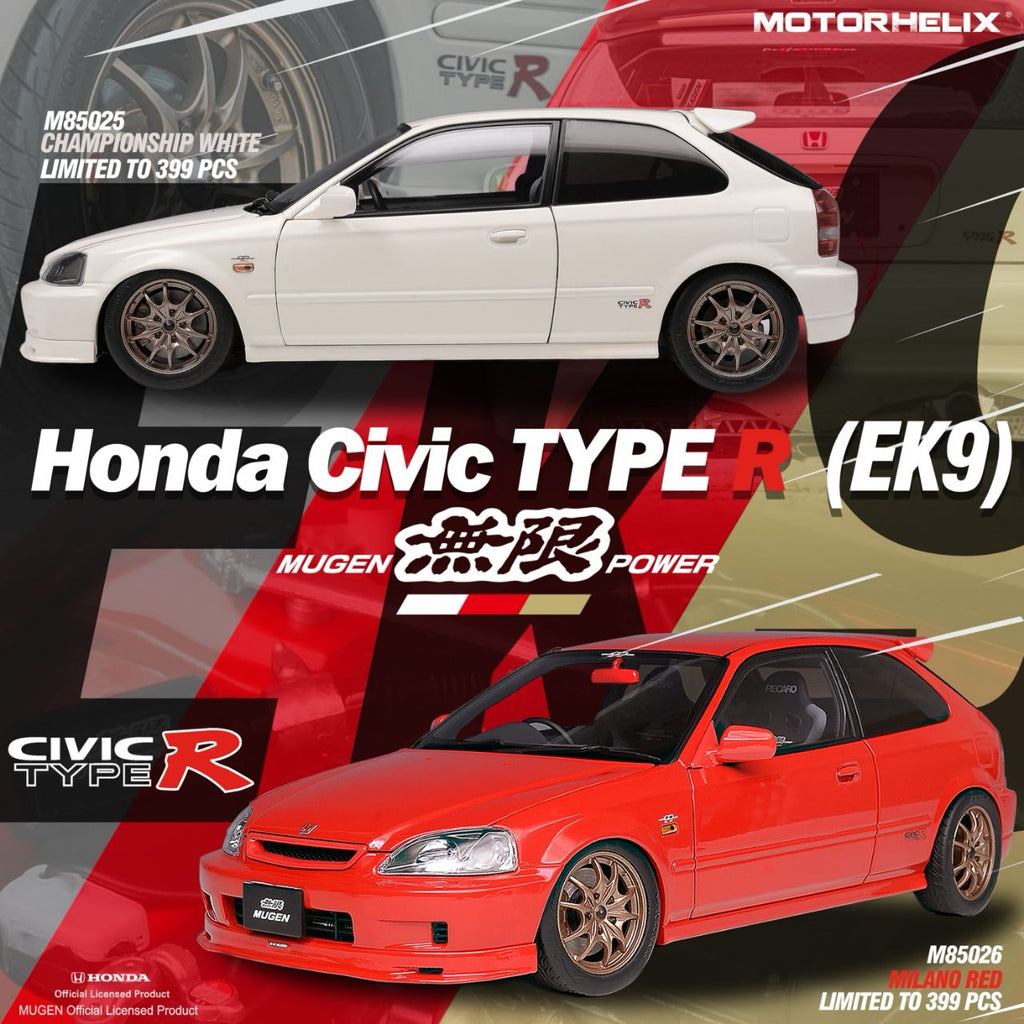 ミニカー MOTORHELIX 1/18 EK9 MotorHelix 1/18 Honda Civic Type-R Late Version (EK9) in