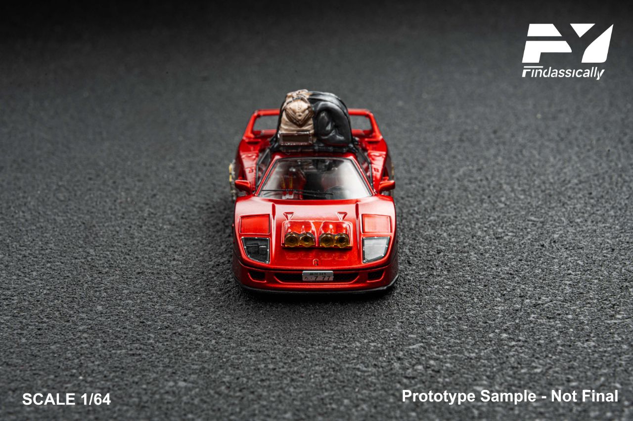 Finclassically 1:64 Ferrari F40 Red Snow Transparent Red
