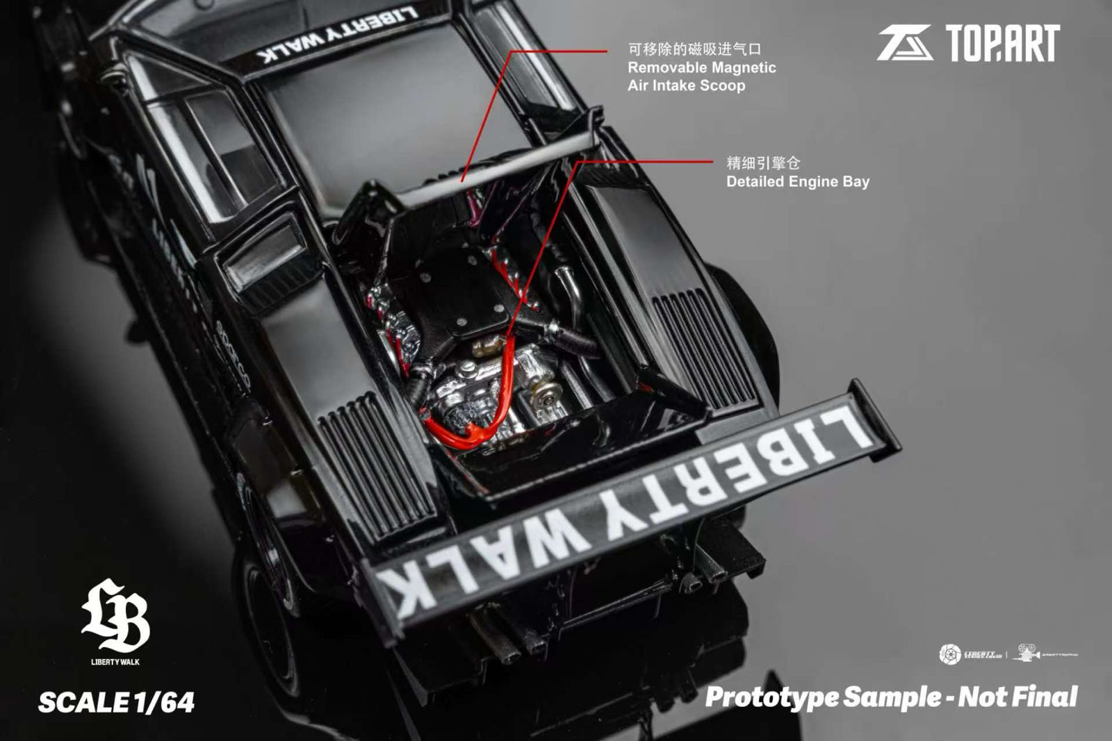 Preorder] TOPART 1:64 LBWK Lamborghini Countach TAO640002