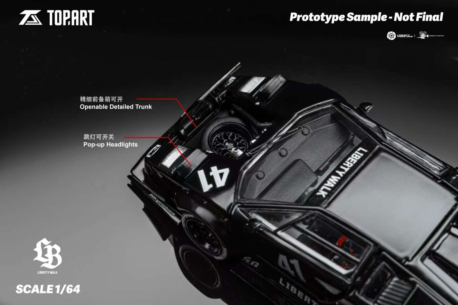 TopArt モデル 1/64 ランボルギーニ カウンタック LBWK Best of the Best 2025] TopArt 1:64 - LBWK x Lamborghini