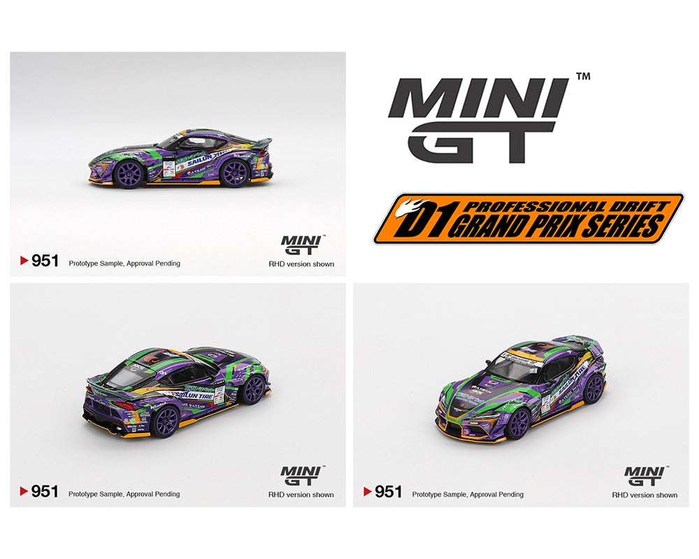 [Preorder] Mini GT 1:64 Japan Exclusive Toyota GR Supra KUHL 2021 D1GP EVANGELION RACING 2021- Limited Edition  MGT00951-BL