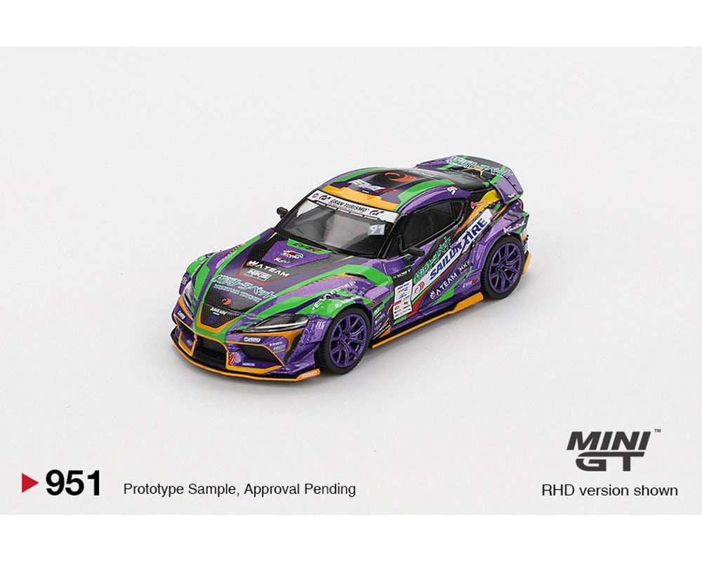 [Preorder] Mini GT 1:64 Japan Exclusive Toyota GR Supra KUHL 2021 D1GP EVANGELION RACING 2021- Limited Edition  MGT00951-BL