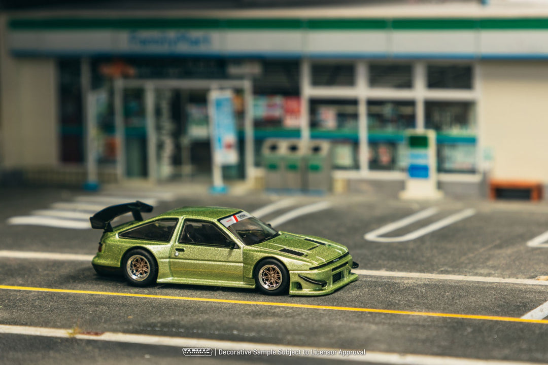 [Preorder] Tarmac Works 1:64 Toyota Sprinter Trueno AE86 Widebody Green T64G-060-GR