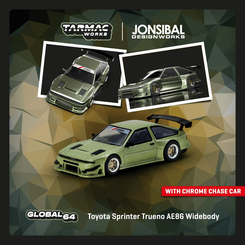 [Preorder] Tarmac Works 1:64 Toyota Sprinter Trueno AE86 Widebody Green T64G-060-GR