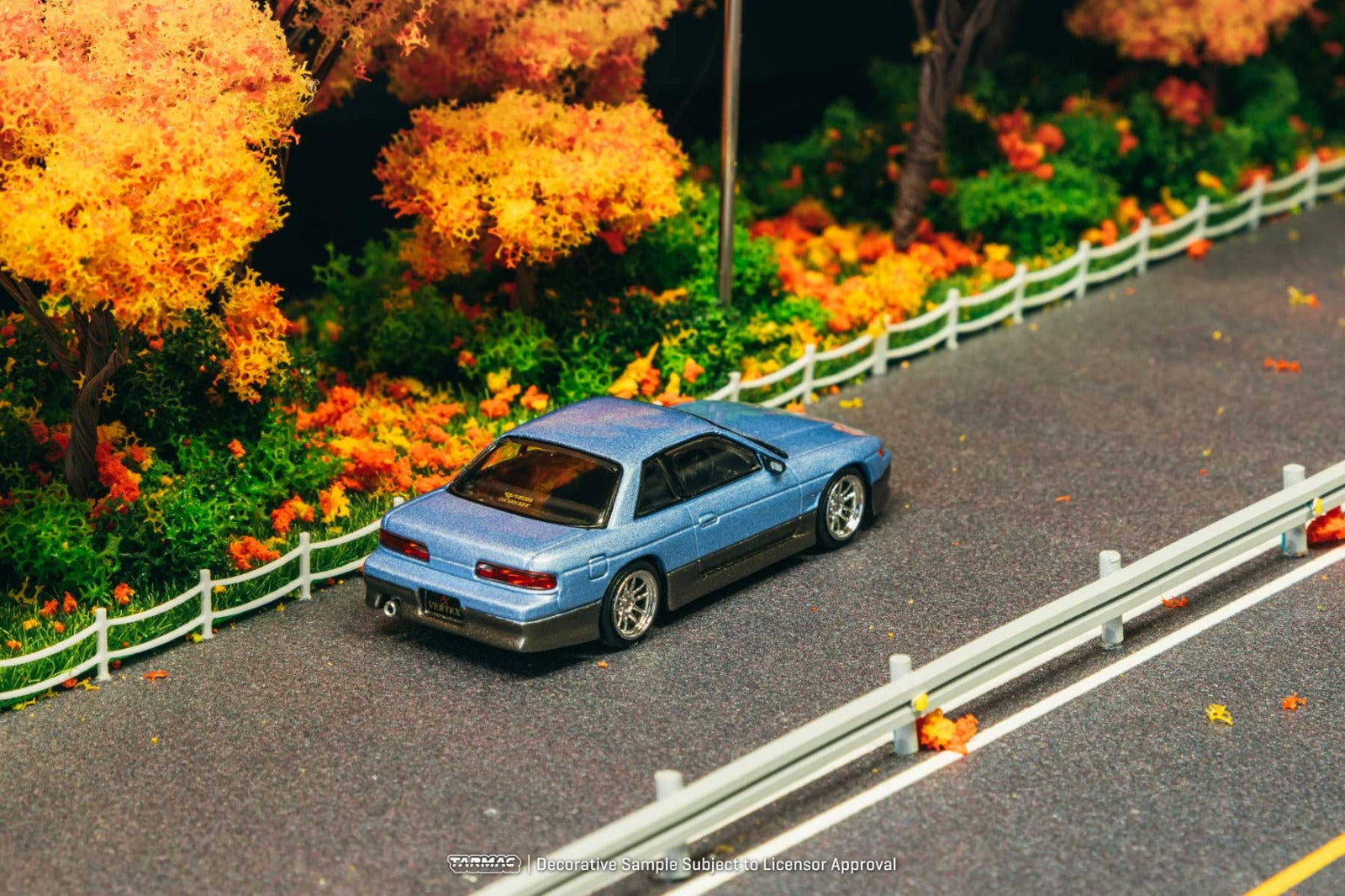 Tarmac Works 1:64 VERTEX Nissan Silvia (S13) Blue / Grey T64G-025