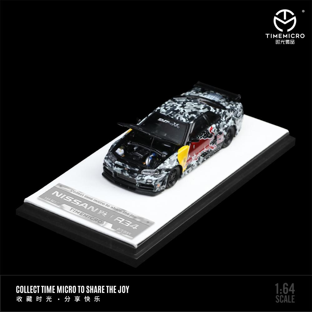 TimeMicro 1:64 Nissan GTR34 Red Bull / White Apple (4 Versions)