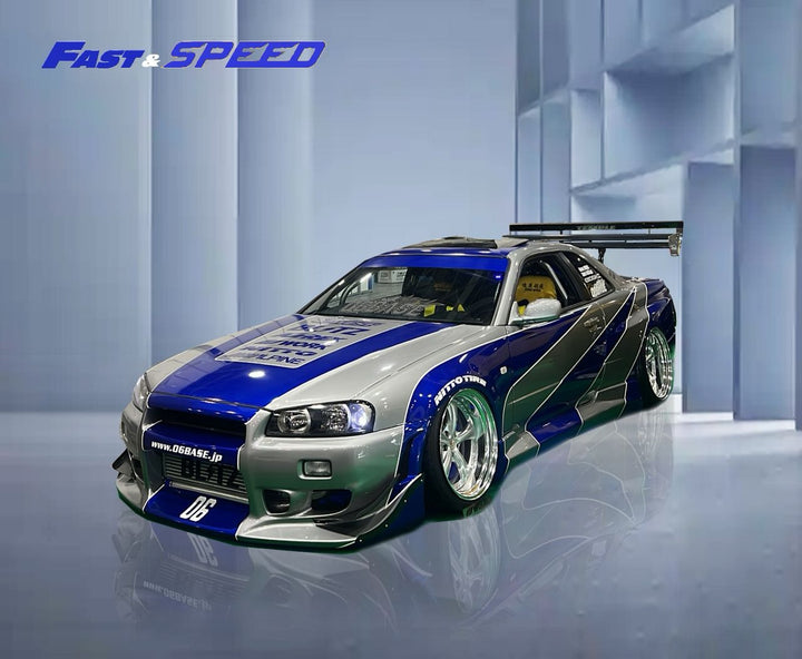 [Preorder] Fast Speed 1:64 Nissan Skyline GT-R R34 5th generation BNR34 - (2 Colors)