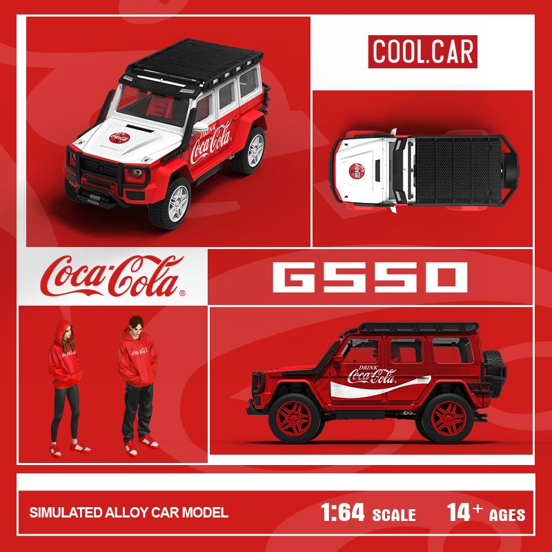 [Preorder] Cool Car 1:64 Mercedes-Benz Brabus G550 Coca-Cola Livery (4 Version)