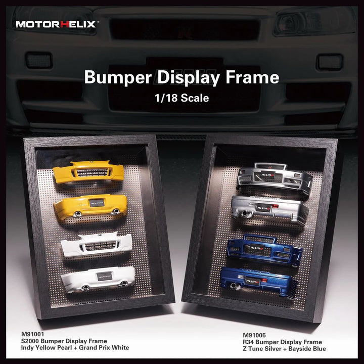 MOTORHELIX 1:18 Nissan Skyline GTR R34 2024 HEC Bumper Display Frame