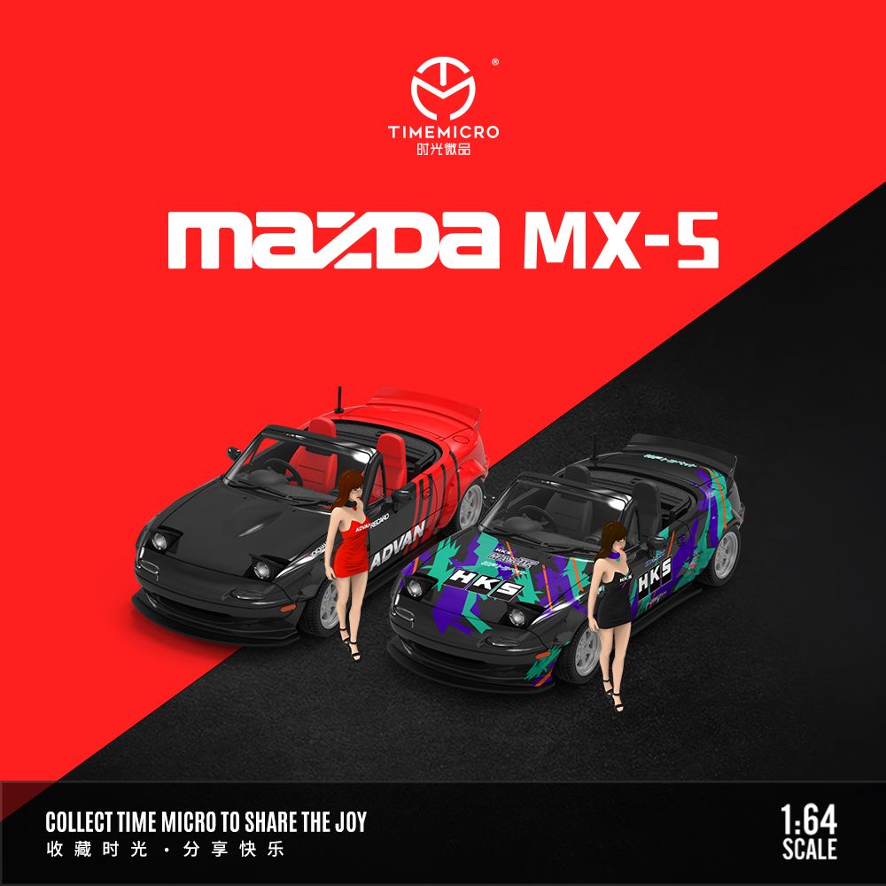 [Preorder] TimeMicro 1:64  Mazda MX5 ADVAN/ HKS Livery (4 Version)