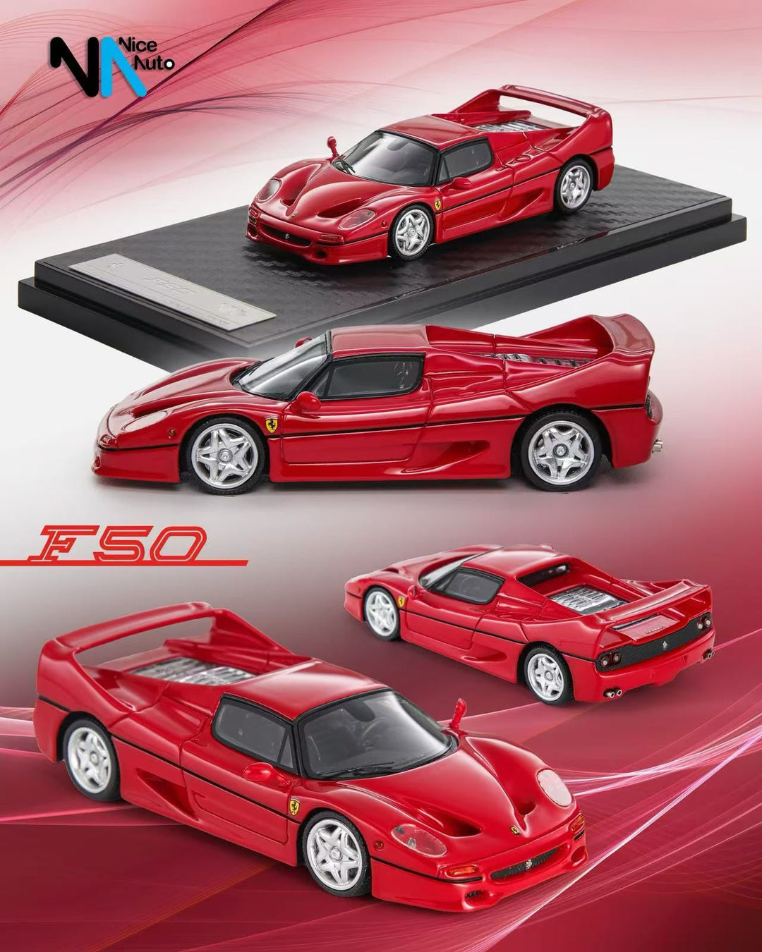 [Preorder] NA 1:64 Ferrari F50 Resin Model (4 Colors)