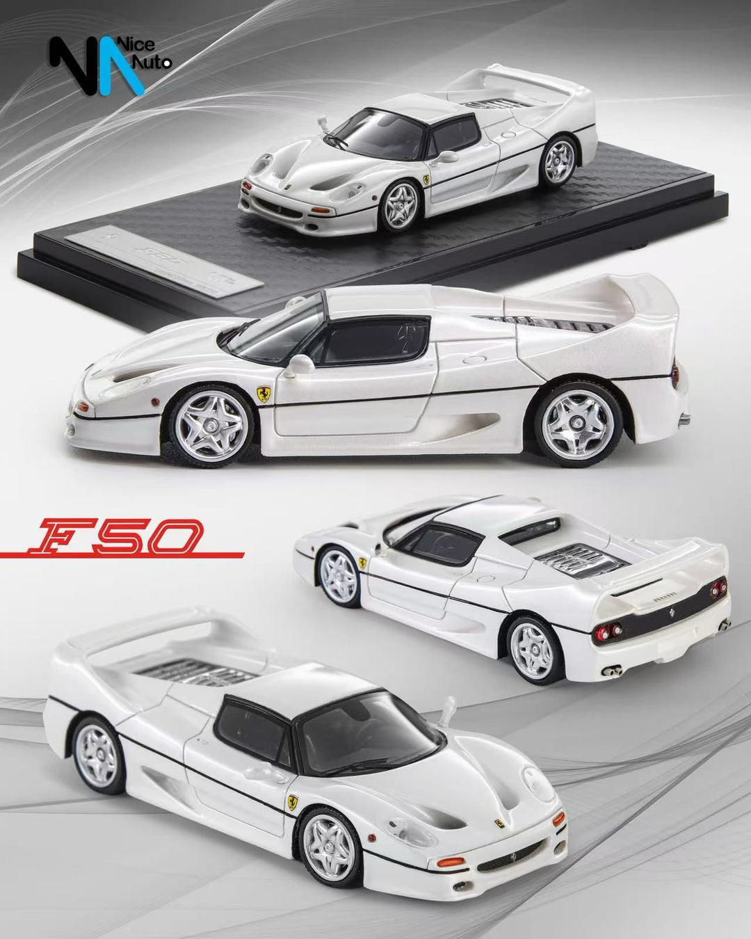 [Preorder] NA 1:64 Ferrari F50 Resin Model (4 Colors)