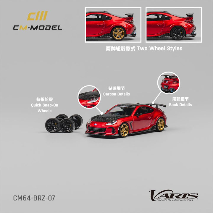 [Preorder] CM Model 1:64 Subaru BRZ Varis Widebody Metallic Red - CM64-BRZ-07