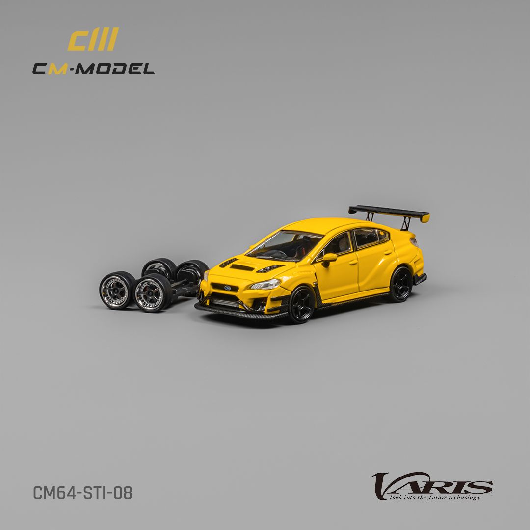 [Preorder] CM Model 1:64 SUBARU STI Varis Widebody 1.0 Yellow CM64-STI-08