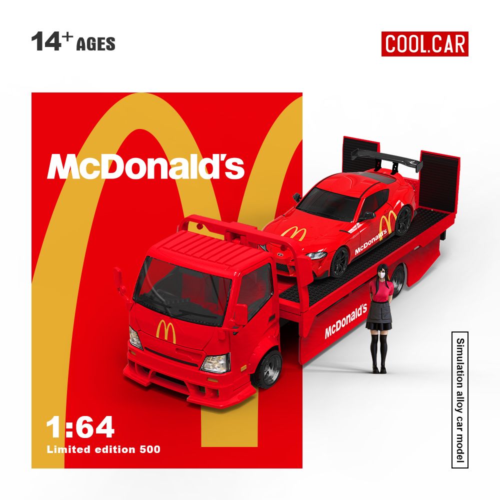 [Preorder] Cool Car 1:64 Toyota Supra A90, Tow Truck McDonald's livery (3 Versions)