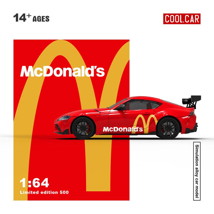 [Preorder] Cool Car 1:64 Toyota Supra A90, Tow Truck McDonald's livery (3 Versions)