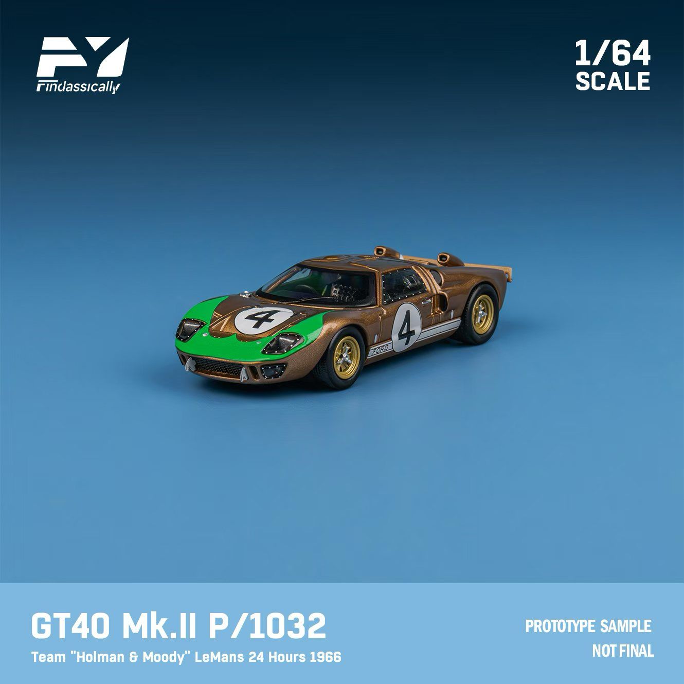 GT40 MK II P13024 1:64 ミニカー Finclassically 1:64 Ford GT40 MK.II 1966 LeMans 24H (2 Versions