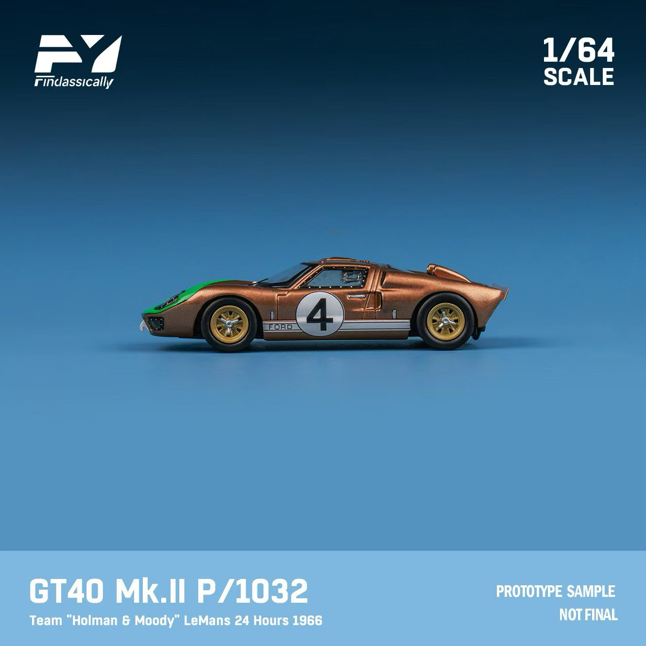 Finclassically 1/64　フォード GT40 ルマン 1966 Finclassically 1:64 Ford GT40 MK.II 1966 LeMans 24hr Car Set