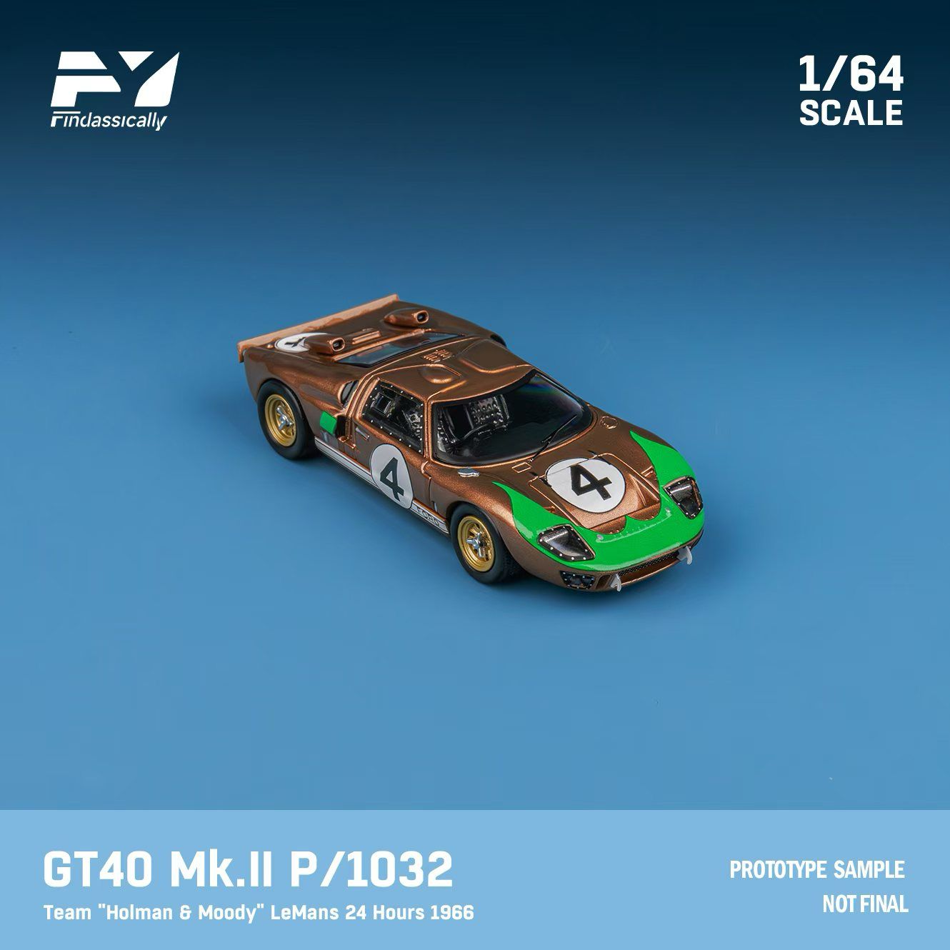 Preorder] Finclassically 1:64 Ford GT40 MK.II 1966 LeMans