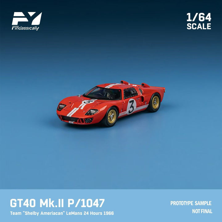 [Preorder] Finclassically 1:64 Ford GT40 MK.II 1966 LeMans 24H (2 Versions)