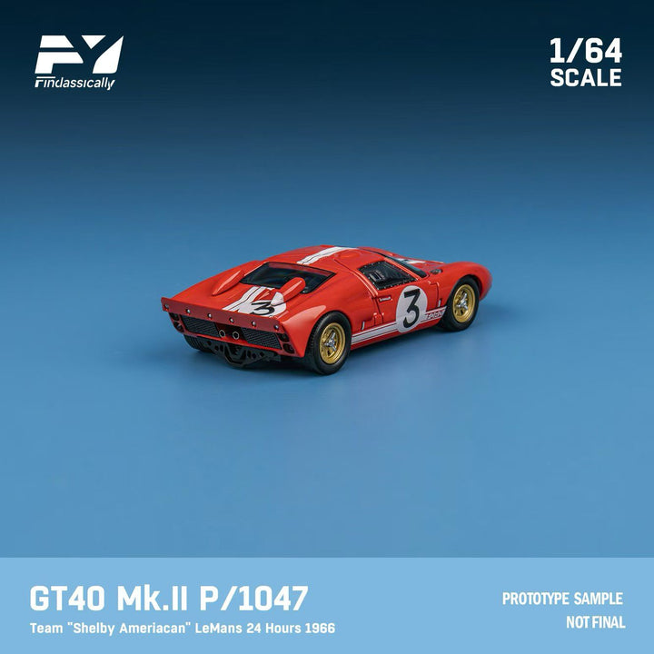 [Preorder] Finclassically 1:64 Ford GT40 MK.II 1966 LeMans 24H (2 Versions)