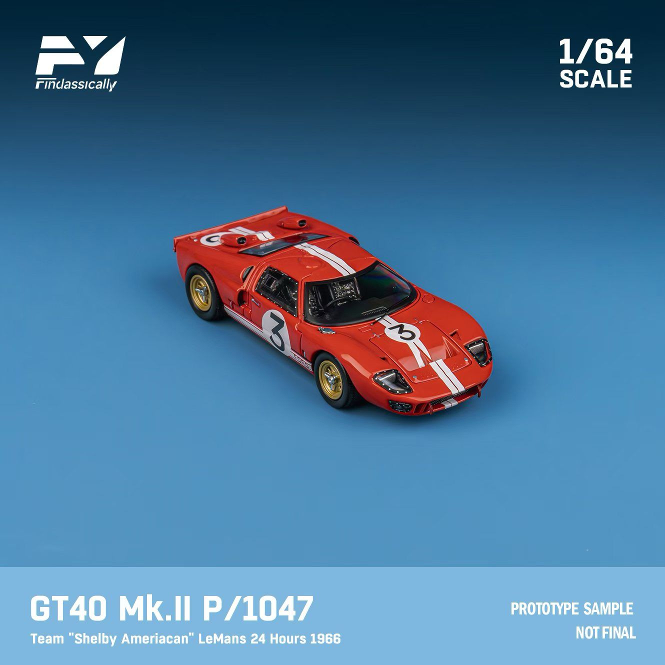 Preorder] Finclassically 1:64 Ford GT40 MK.II 1966 LeMans