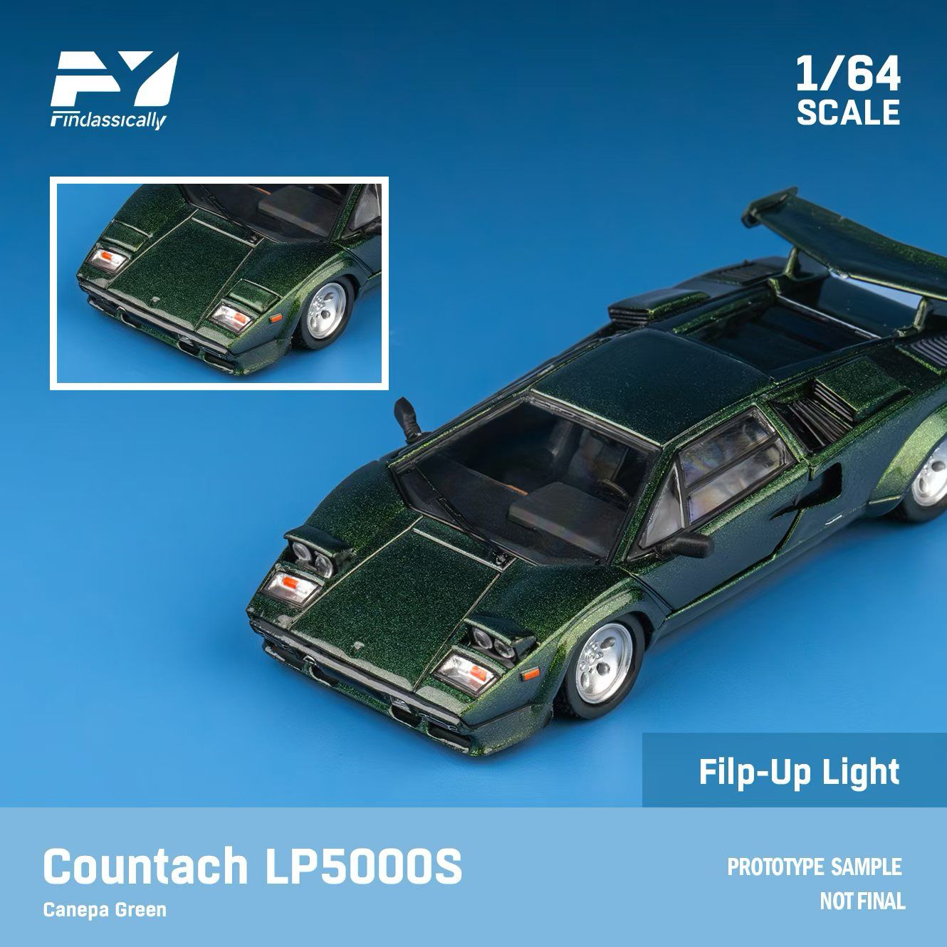 Finclassically 1:64 Lamborghini countach lp5000s (3 colors