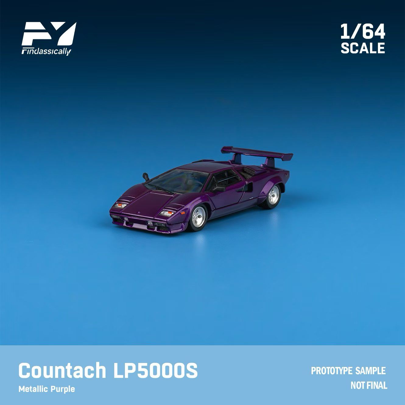 Finclassically 1:64 Lamborghini countach lp5000s (3 colors