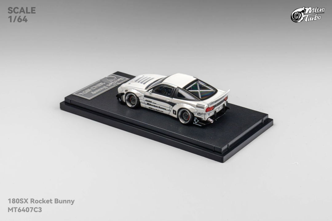 [Preorder] Microturbo 1:64 Custom 180SX Rocket Bunny - Metalic White MT6407C3