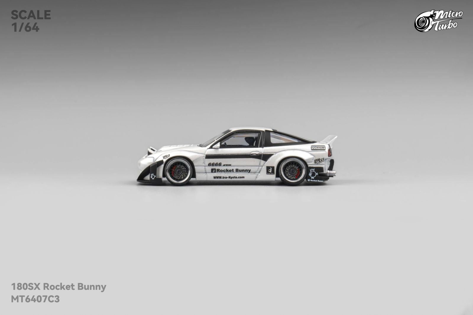 1/64 MicroTurbo Rocket Bunny 積載車 パンデムリバリ Microturbo 1:64 Custom Rocket Bunny 180SX - Frosted Grey