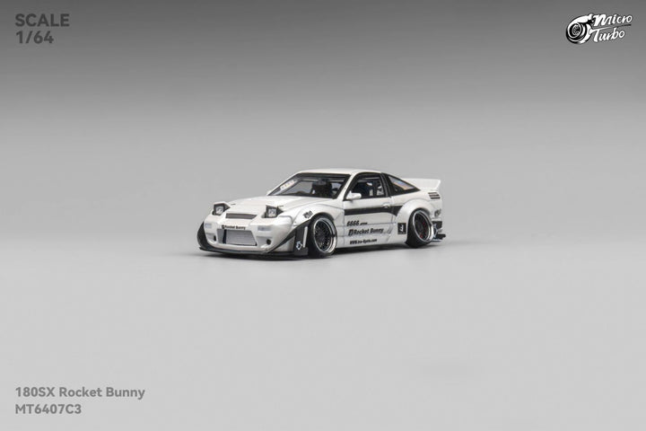 [Preorder] Microturbo 1:64 Custom 180SX Rocket Bunny - Metalic White MT6407C3