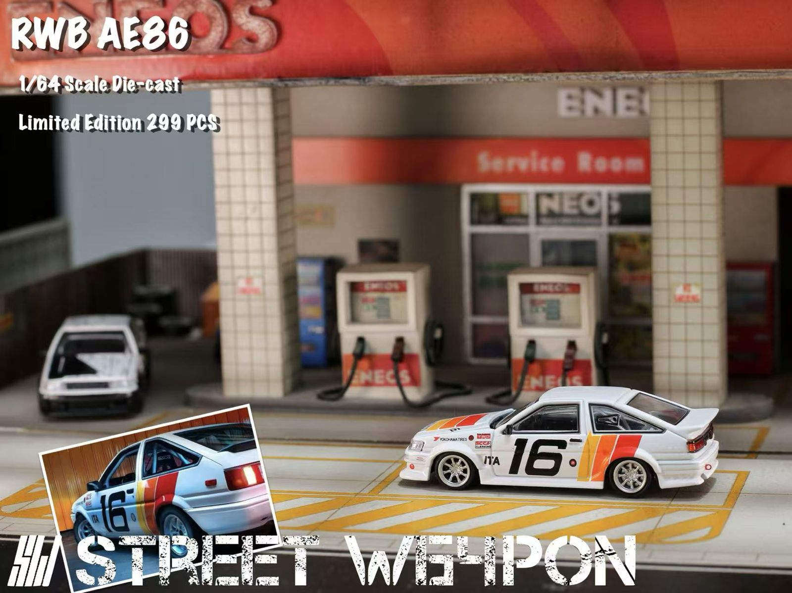 Street Weapon 1:64 Toyota Levin AE86 RWB Wide body – Horizon Diecast