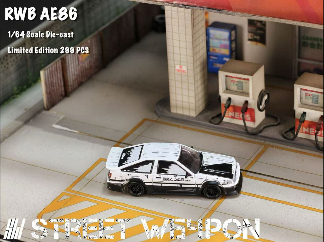 [Preorder] Street Weapon 1:64 Toyota Levin AE86 RWB Wide Body (2 Colors)