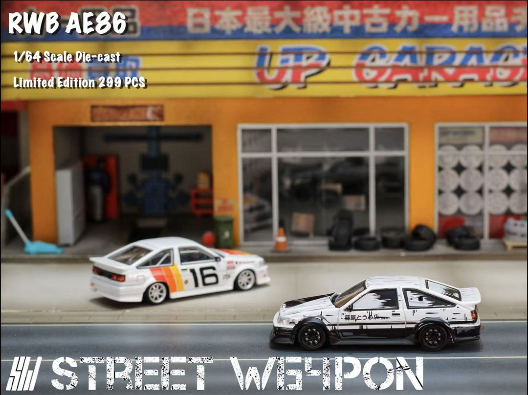 [Preorder] Street Weapon 1:64 Toyota Levin AE86 RWB Wide Body (2 Colors)