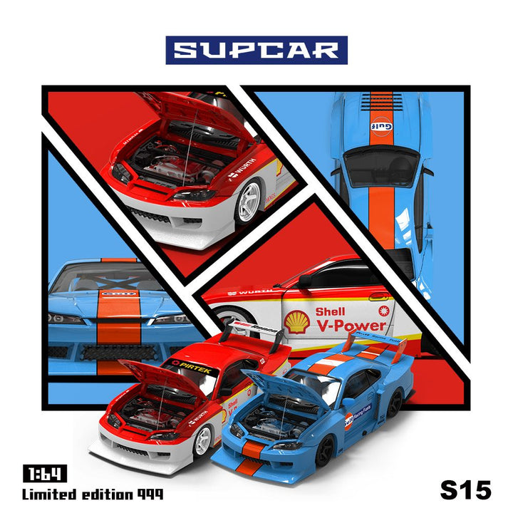 [Preorder] SUPCAR 1:64 Nissan Silvia S15 Shell/ Gulf Livery (2 Variant)