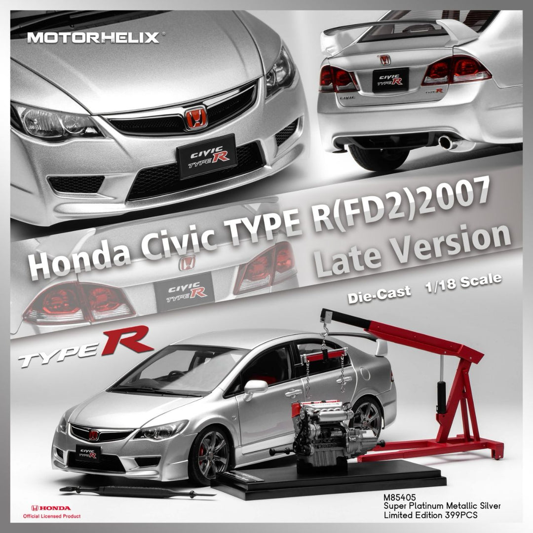 [Preorder] MOTORHELIX 1:18 Honda Civic Type R (FD 2) 2007 Late Version (2 Colors)