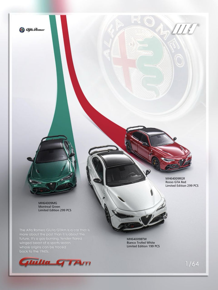 MOTORHELIX 1:64 Alfa Romeo Giulia GTAm (3 Colors)