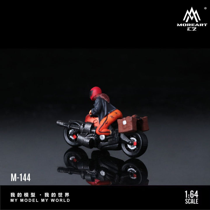 [Preorder] MoreArt 1:64 Bright Orange Machine Gun Motorcycle Pretty Woman MO222144