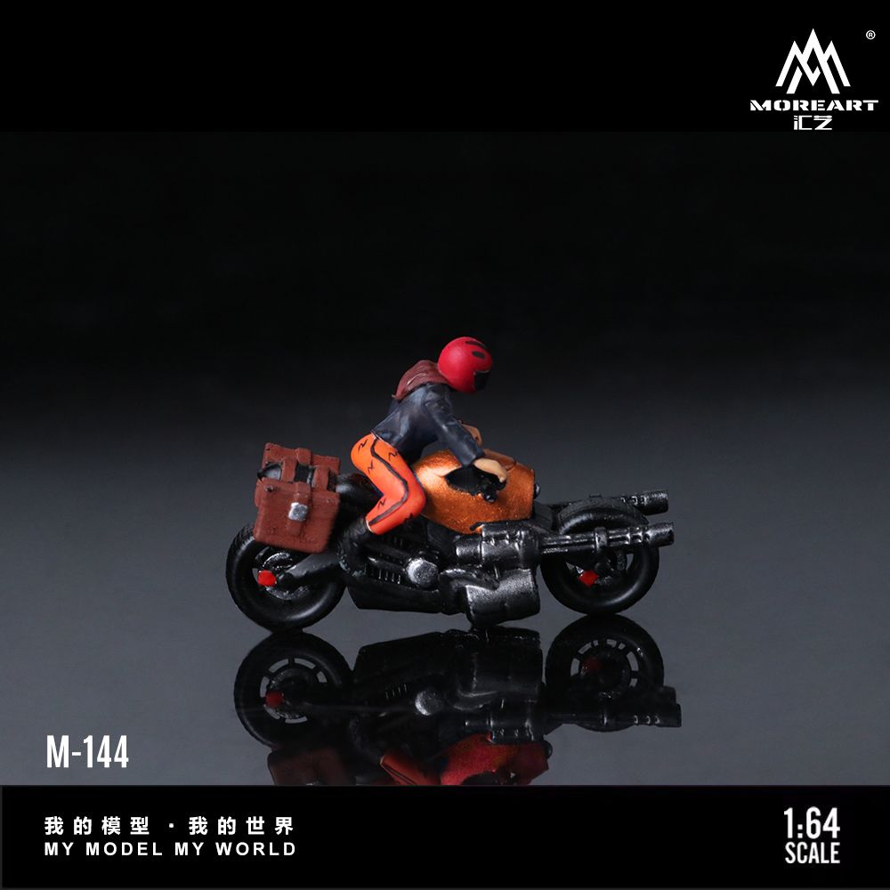 [Preorder] MoreArt 1:64 Bright Orange Machine Gun Motorcycle Pretty Woman MO222144