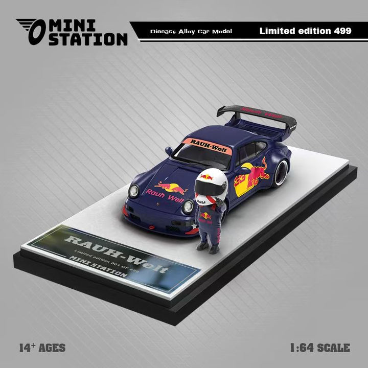 [Preorder] Mini Station 1:64 Porsche RWB 964 #33 Redbull Livery (2 Versions)