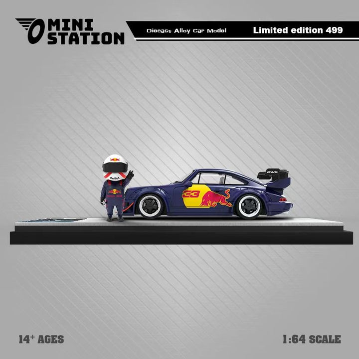 [Preorder] Mini Station 1:64 Porsche RWB 964 #33 Redbull Livery (2 Versions)