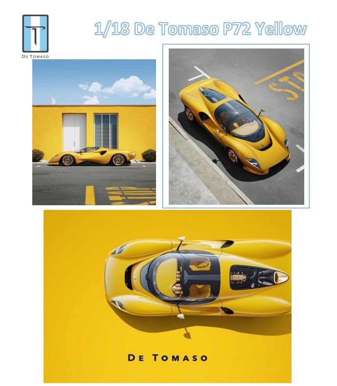 PEAKO 1:18 De Tomaso P72 (4 Colors)