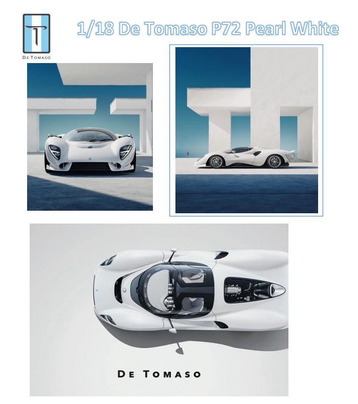 PEAKO 1:18 De Tomaso P72 (4 Colors)