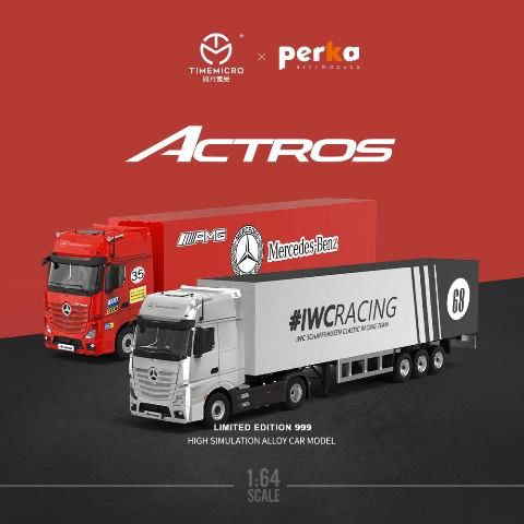 TimeMicro x Perka 1:64 Mercedes-Benz Actors Container Truck TM646704  TM646705